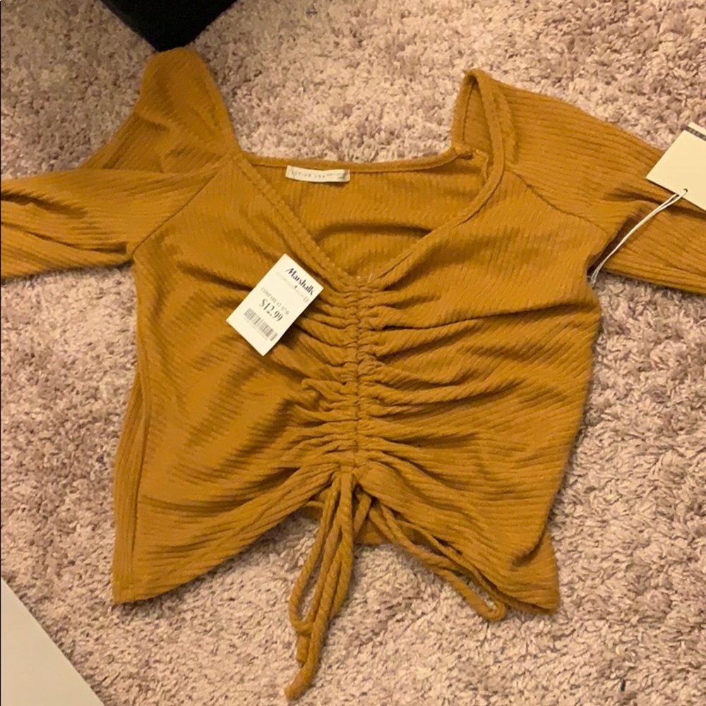 Marshall’s Tie Mustard Crop Top